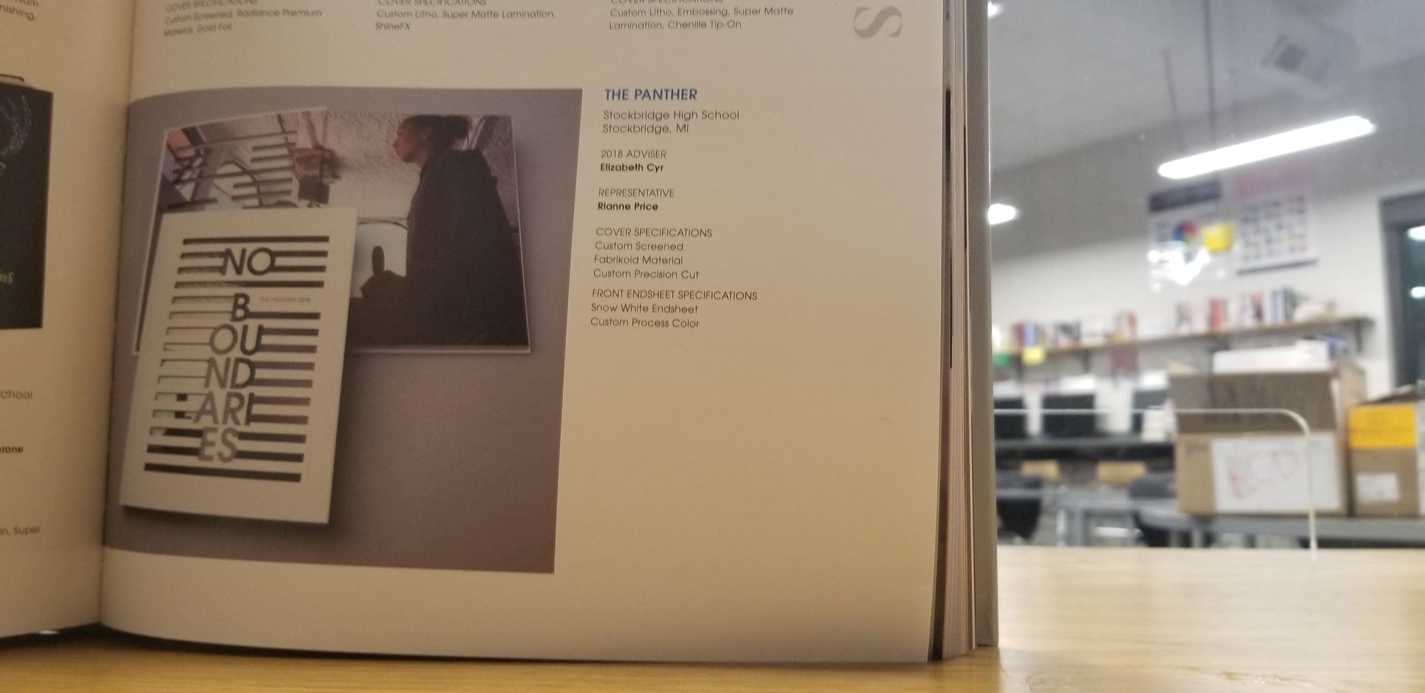 Winning Entry from Stockbridge Panther Yearbook Program in the Covers Category