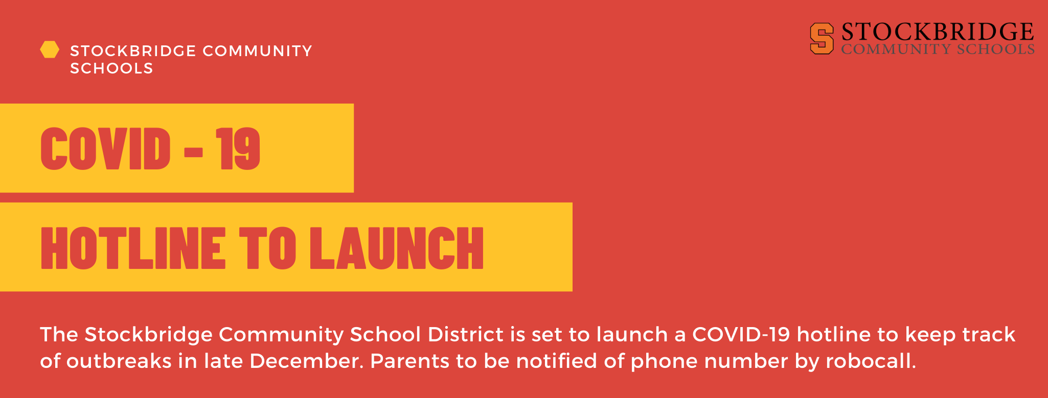 Stockbridge School District starts COVID Hotline. In-person classes set to begin Jan. 11