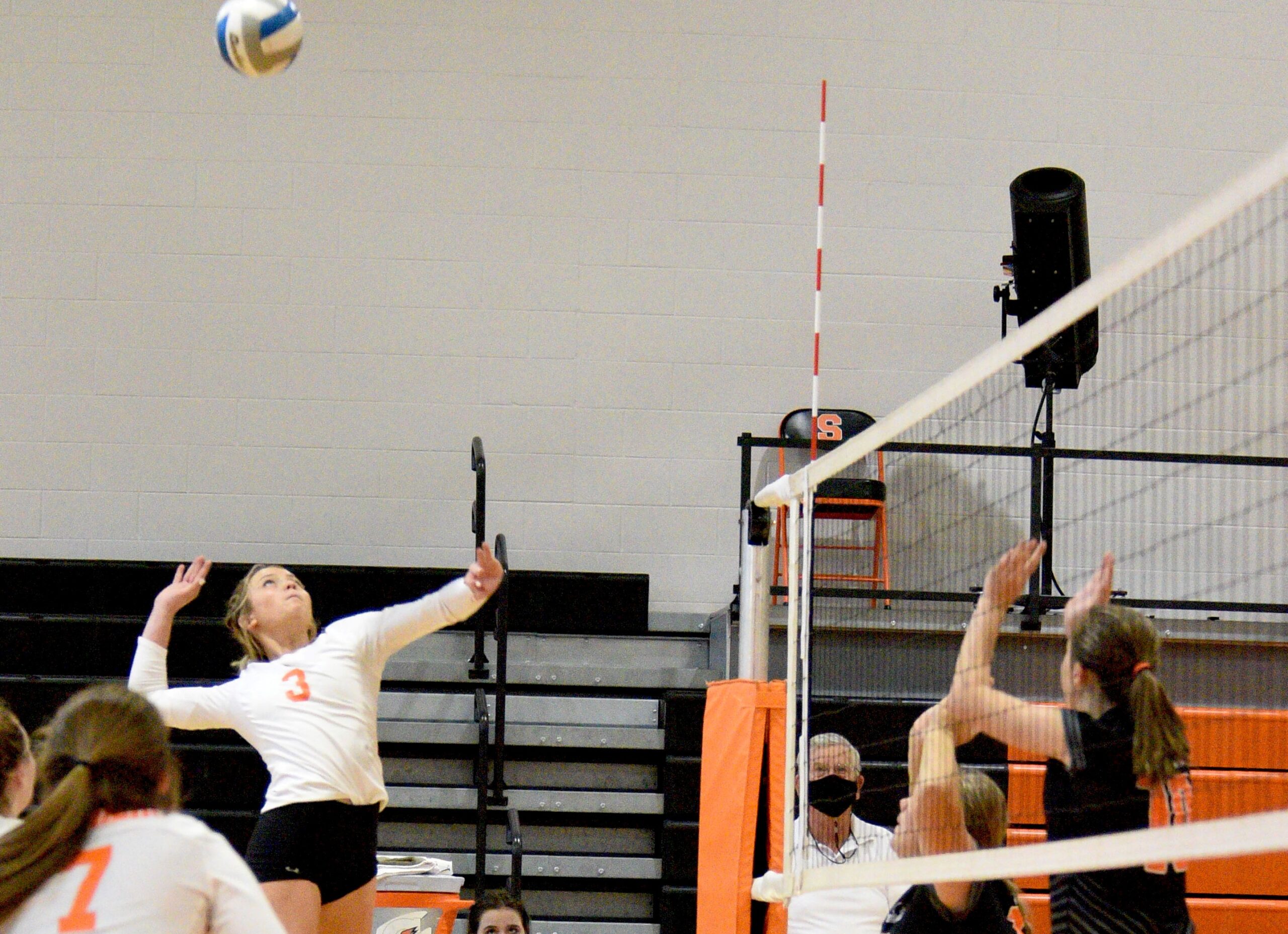 Volleyball Rallies for First Win of Season