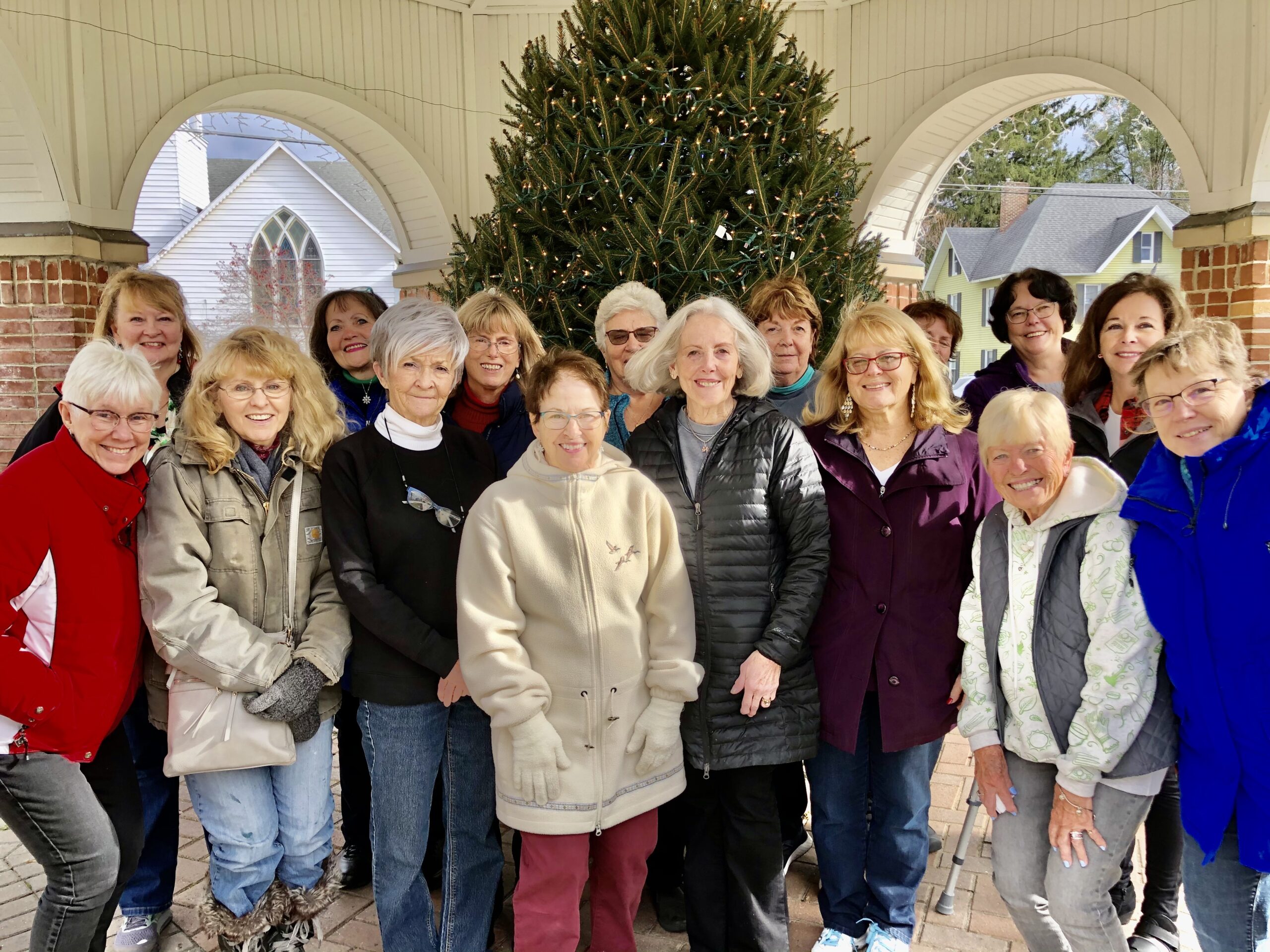 Garden Club deck the hall–historic Stockbridge Township Hall