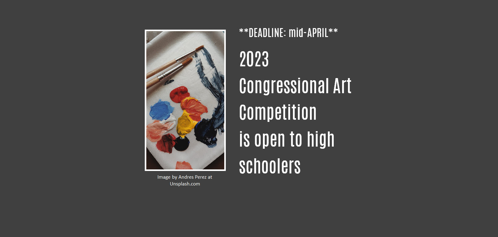 Congressional Art Competition is open to high schoolers. Stockbridge