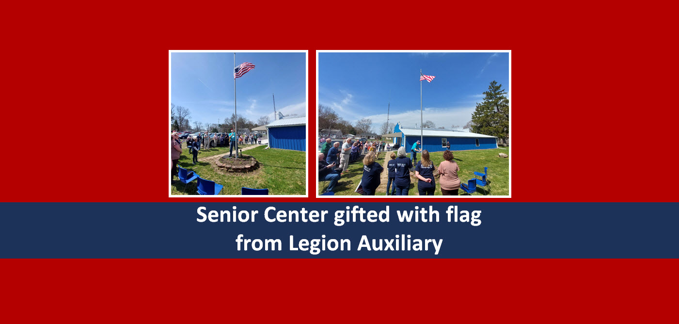 Senior Center gifted with flag from Legion Auxiliary