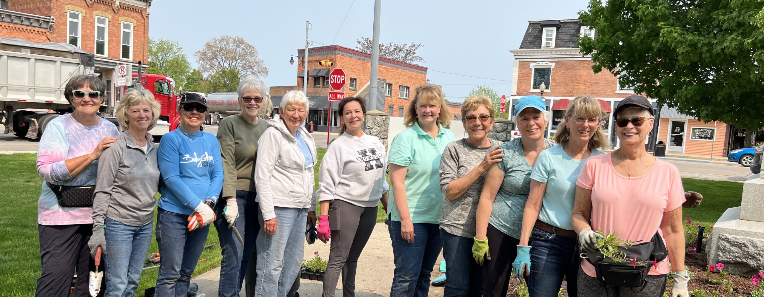 Garden Club planting in Stockbridge