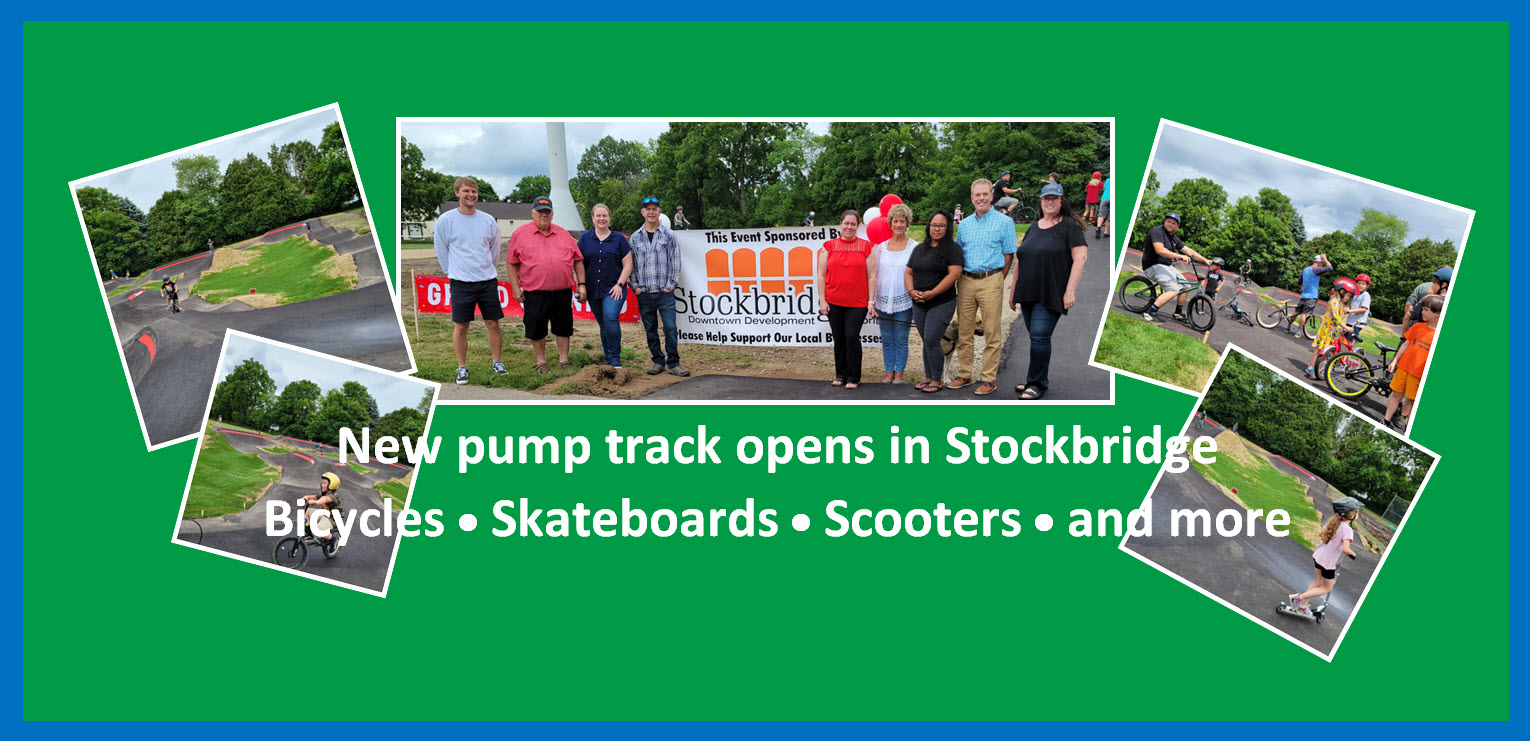 New pump track in Stockbridge opens for bicyclists and other non-motorized wheel enthusiasts