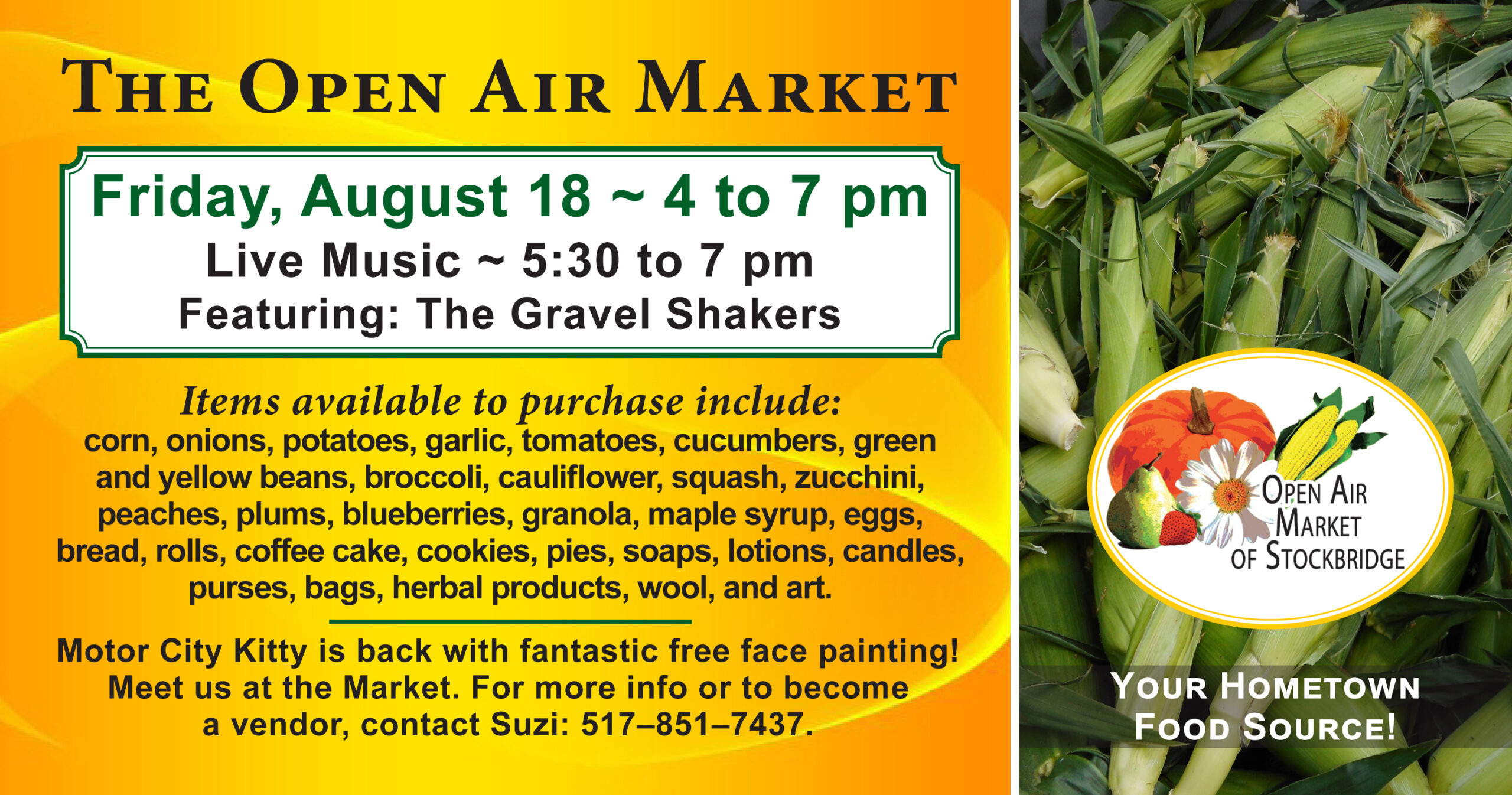 The Open Air Market Is On The Town Square August 18 Stockbridge   2023 OAM August 18 Online Feature Scaled 