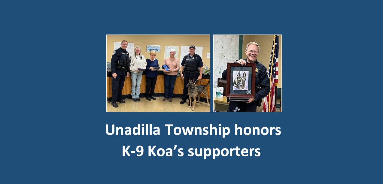Unadilla Township honors K-9 Koa’s supporters