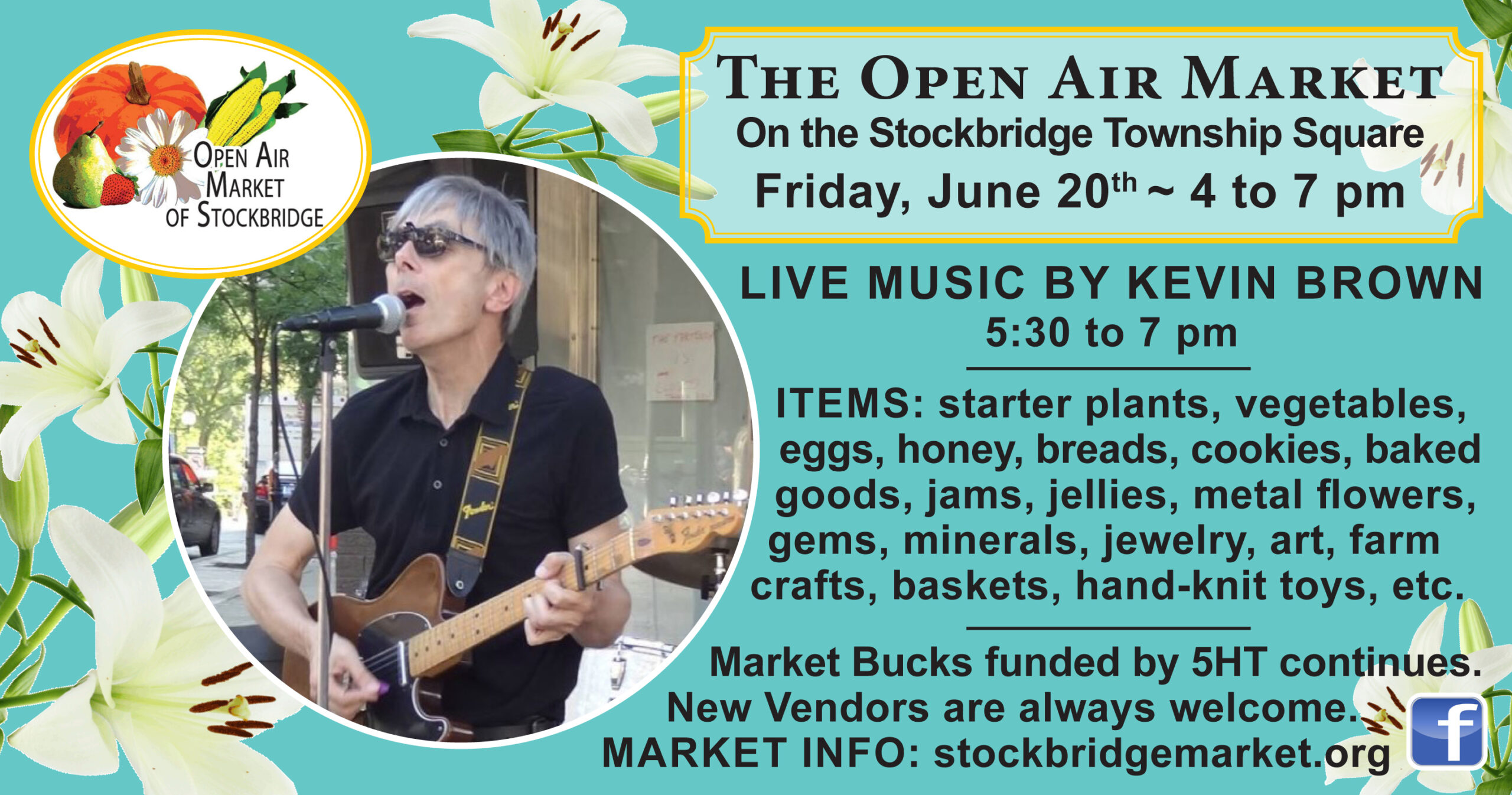 The Open Air Market of Stockbridge is on the township square on June 20
