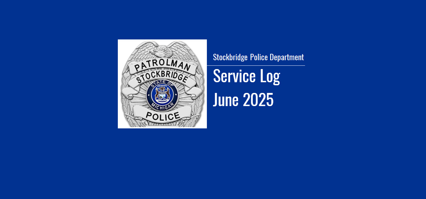 Stockbridge Police Department Service Log for June 2025