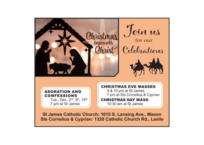 Celebrate Christmas with the Catholic Community of Sts. James, Cornelius & Cyprian