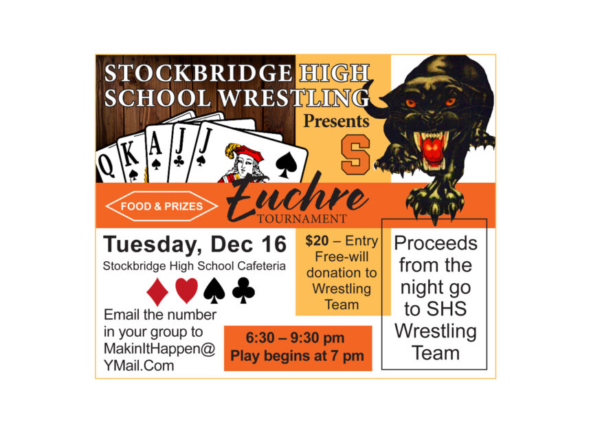 Stockbridge High School Wrestling Team hosts euchre tournament
