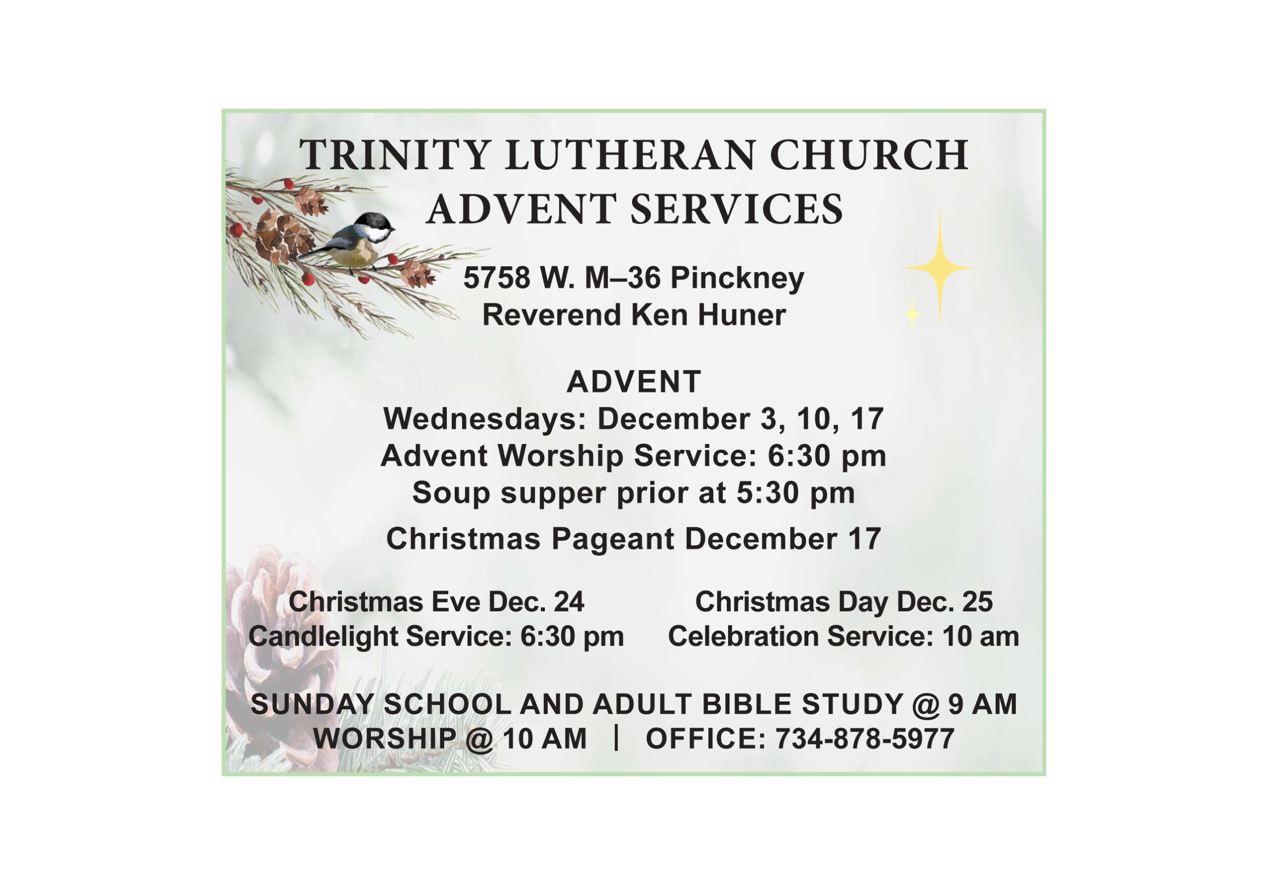 Trinity Lutheran Church hosts holiday services