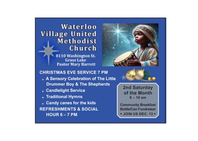 Waterloo Village United Methodist Church hosts Candlelight Christmas Eve Service
