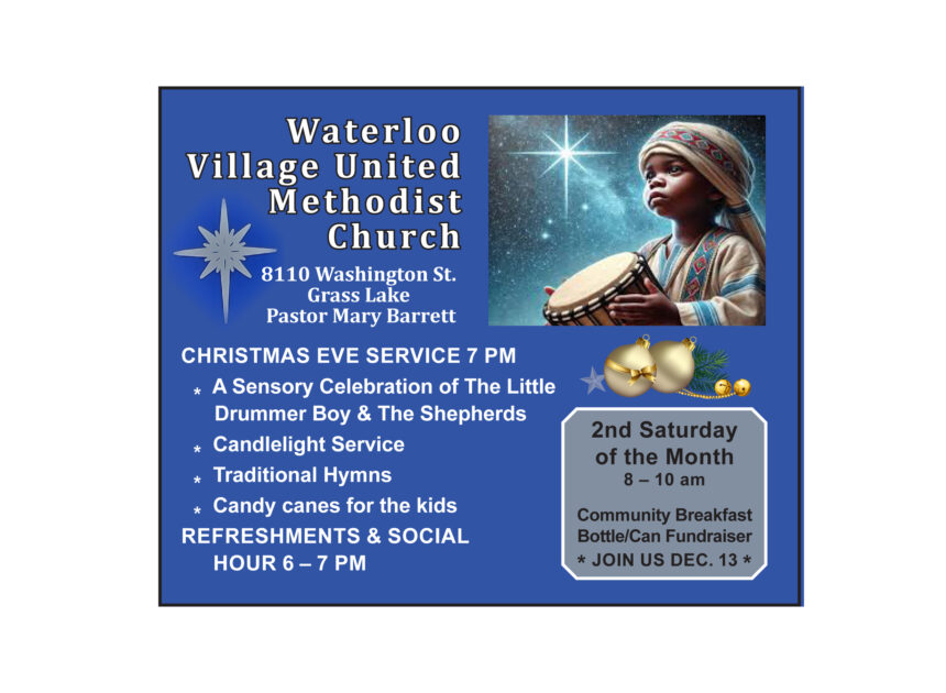 Waterloo Village United Methodist Church hosts Candlelight Christmas Eve Service