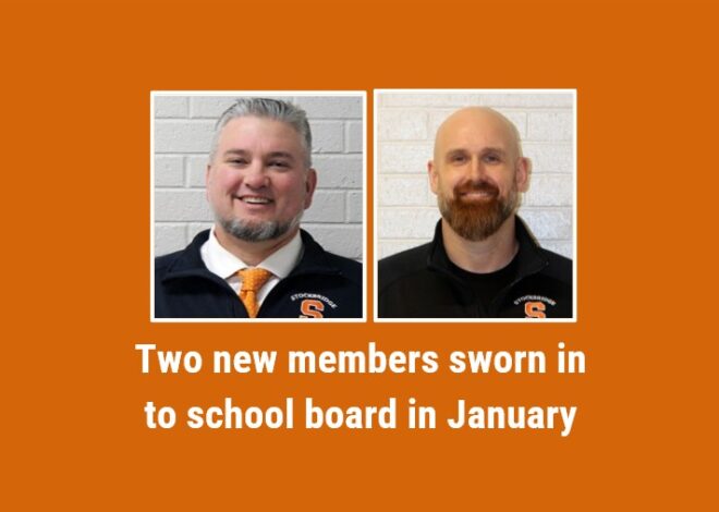 Two new members sworn in to school board in January