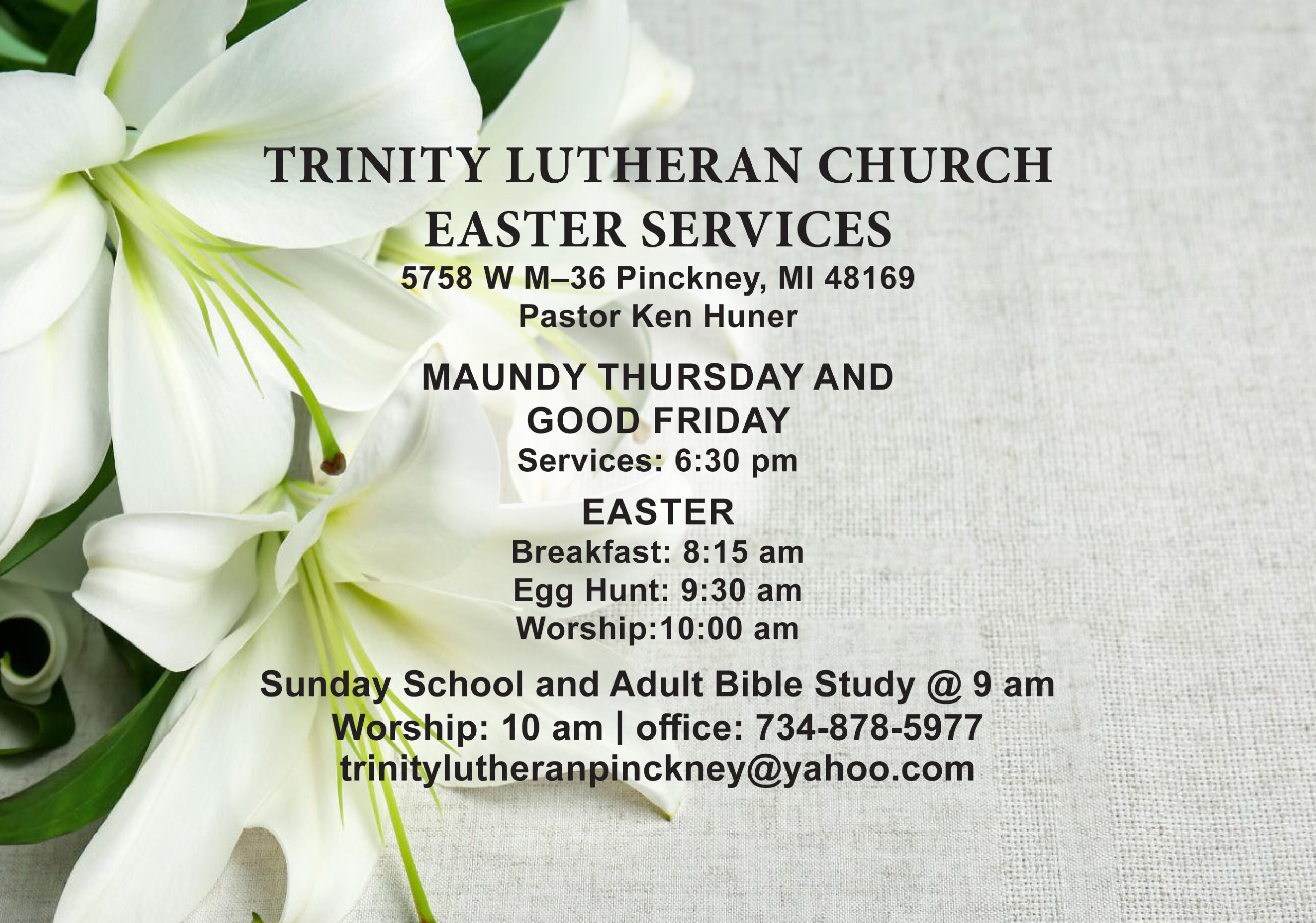 Trinity Lutheran Church hosts Easter Services