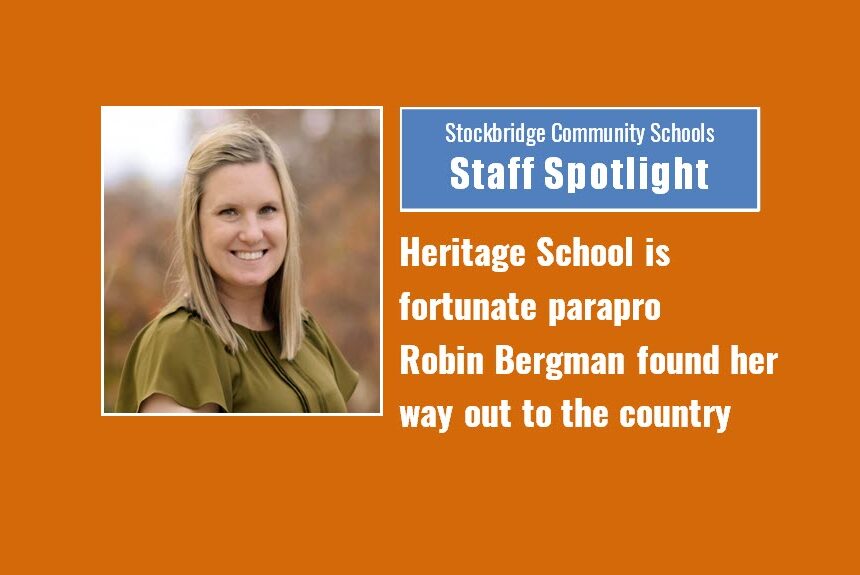 Staff Spotlight: Heritage School is fortunate parapro Robin Bergman found her way out to the country