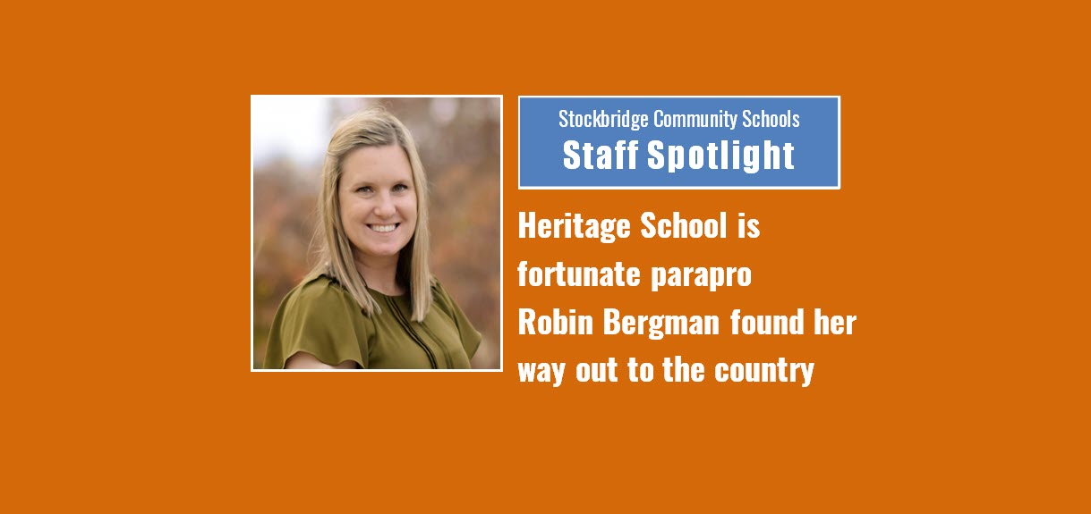 Staff Spotlight: Heritage School is fortunate parapro Robin Bergman found her way out to the country