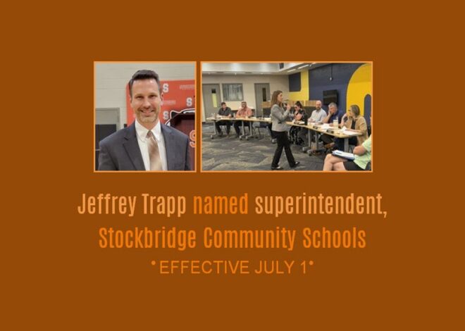 Jeffrey Trapp named superintendent of Stockbridge Community Schools effective July 1
