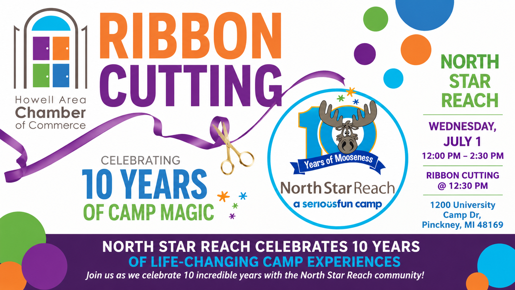 North Star Reach to Celebrate 10 Years of Camp Magic with Ribbon Cutting and Tour