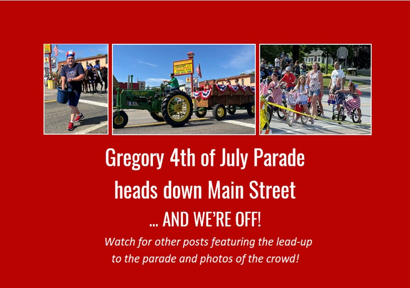 And we’re off! Gregory 4th of July Parade heads down Main Street