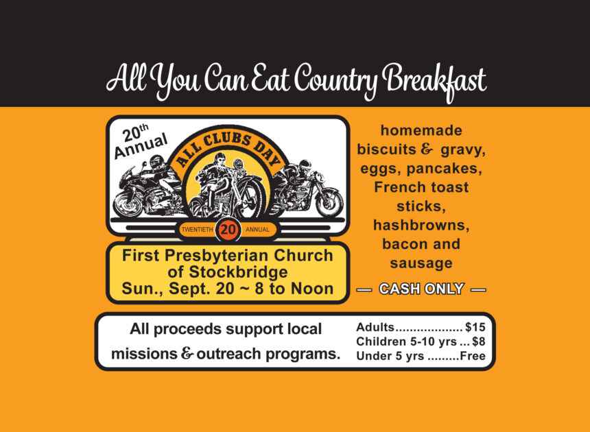 All You Can Eat Country Breakfast: Sept. 20