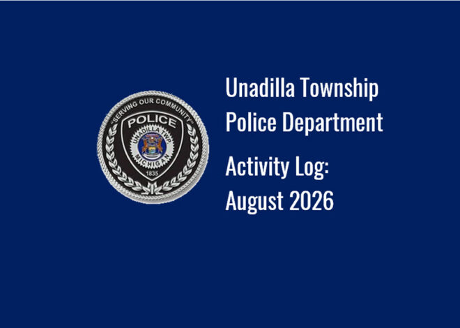 Unadilla Township Police Department Activity Log: August 2026