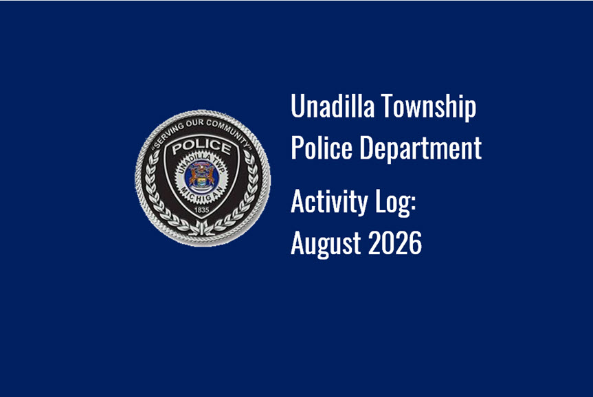 Unadilla Township Police Department Activity Log: August 2026