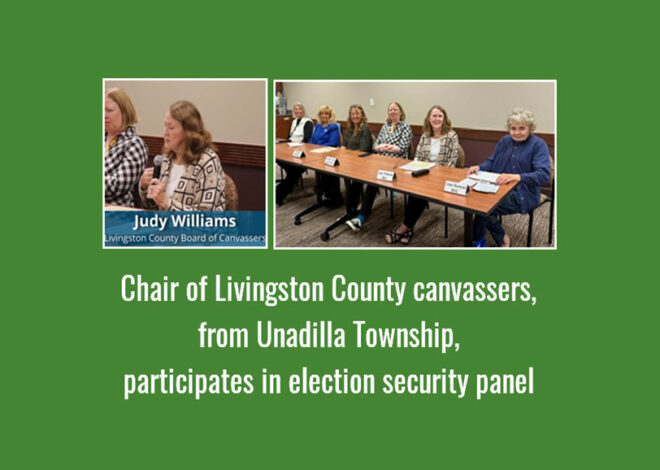 Chair of Livingston County canvassers, from Unadilla Township, participates in election security panel