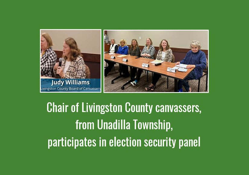 Chair of Livingston County canvassers, from Unadilla Township, participates in election security panel