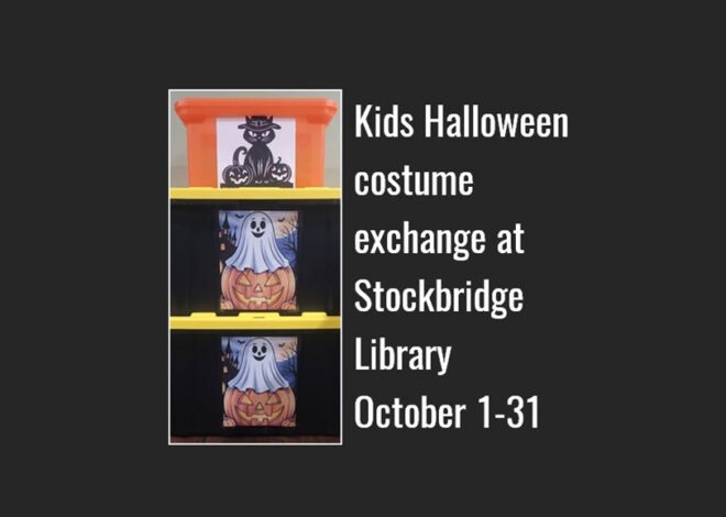 Kids Halloween costume exchange at Stockbridge Library October 1-31